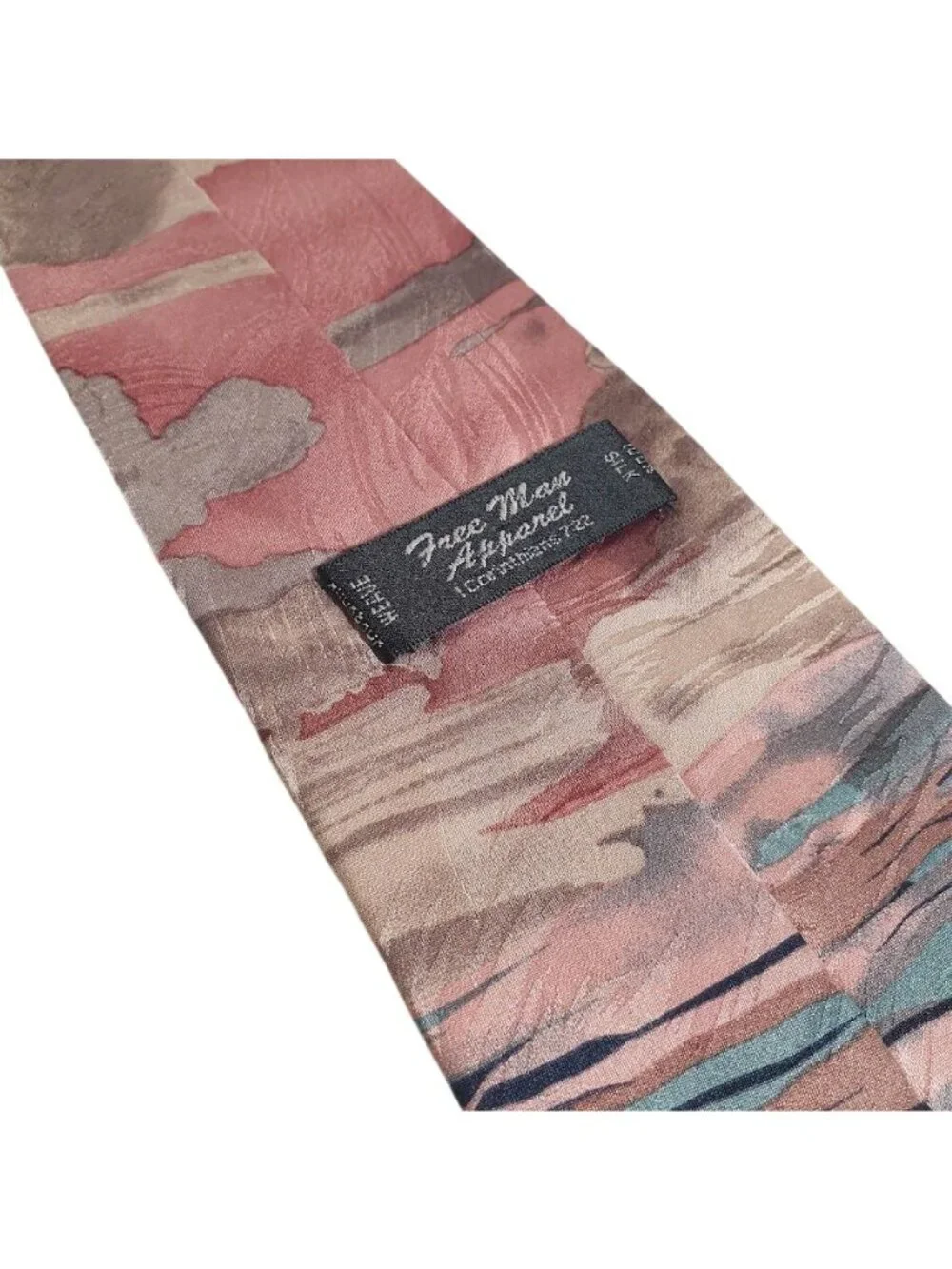 Free Man Apparel Silk Tie Walking On Water Jesus Church Pastor Gift Pink Blue Mu